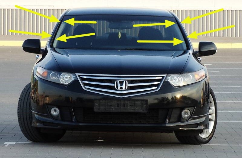 Пластиковые накладки лобового стекла Honda Accord 8 CU 2010 2.4 Бензин Краматорск