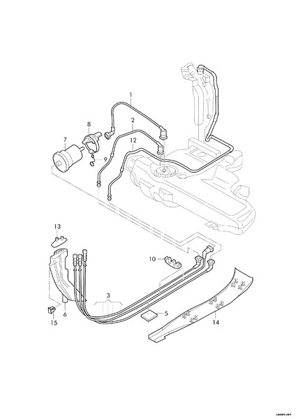 Топливная трубка 1J0 201 293E   Skoda Octavia, Volkswagen Golf
