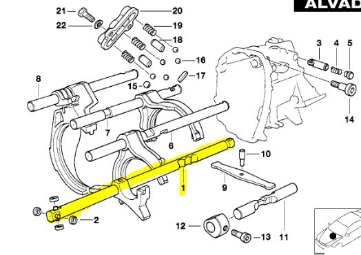 Шток выбора передач BMW 5 Series E34  1992 2.0 Бензин Днепр