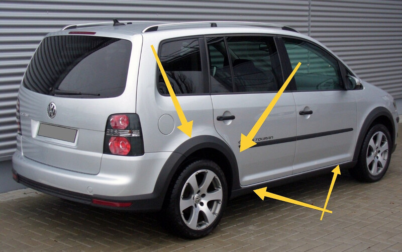 Накладка порога и задней арки Volkswagen Touran  2007 универсал 2.0 Дизель Мукачево