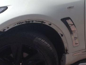 Жабра хром в левое переднее крыло Infiniti FX 37S 2011 3.7 Бензин Киев