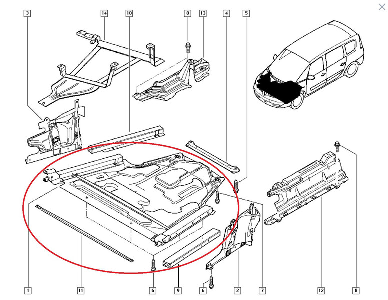 Защита двигателя пластиковая Renault Espace 4 рестайл 2014 г.  Бровары