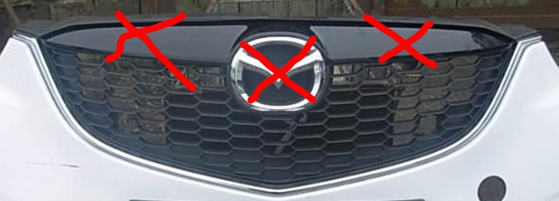 Решетка радиатора + хромированный ободок Mazda CX-5  2011 2.2 Бензин Хмельницкий