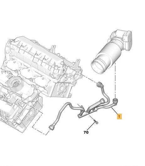 Патрубок рециркуляции отработанных газов Peugeot 607  2004 3.0 Бензин Энергодар