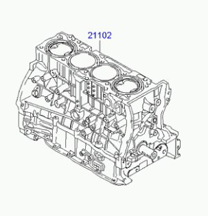 Блок двигателя в зборе 244TM-2GA10A   Hyundai Sonata