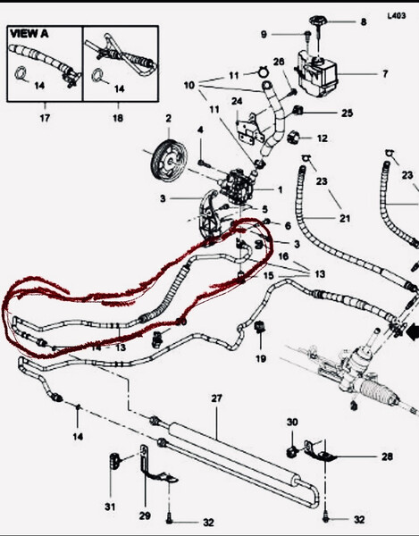 Шланг ГУР Opel Insignia A універсал 2009 р.  2.8 л бензин Черкаси