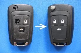 Корпус выкидного автоключа - кнопки Chevrolet Cruze  2010 2.0 Дизель Авдеевка