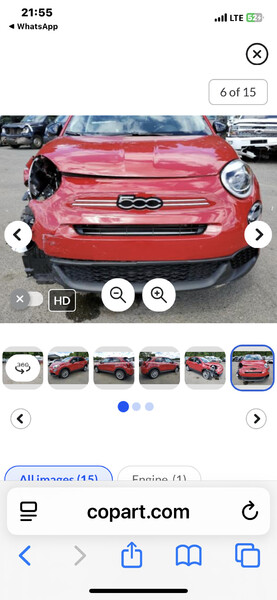 Бампер Fiat 500X 2022 г.