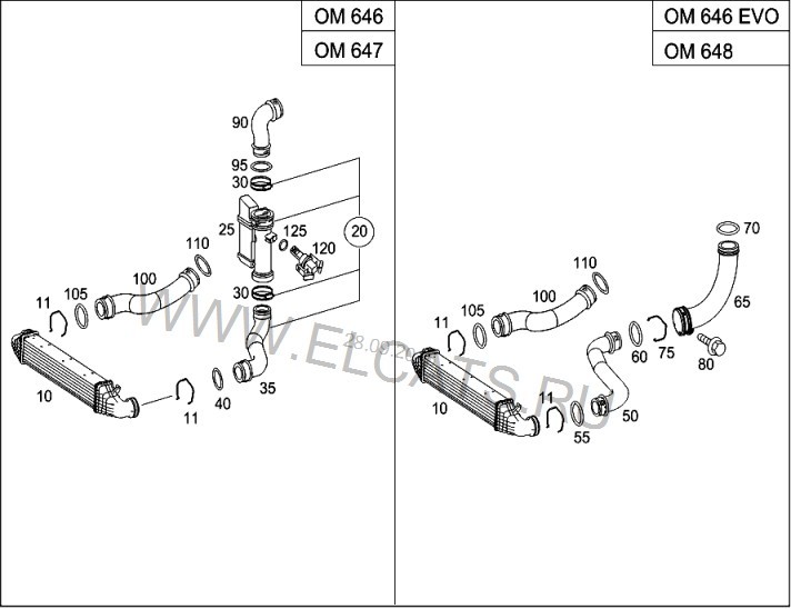 Патрубок турбины A2115282982   Mercedes E-Class