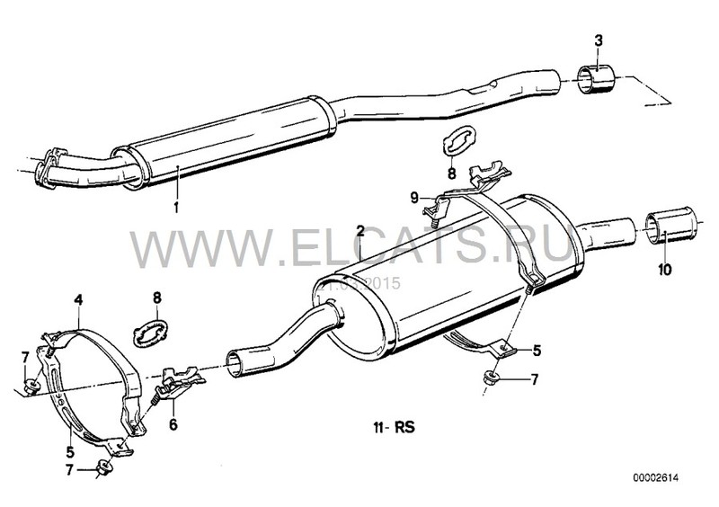 Хомут крепления глушителя BMW 3 Series седан 1984 г.  2.0 л бензин Черновцы