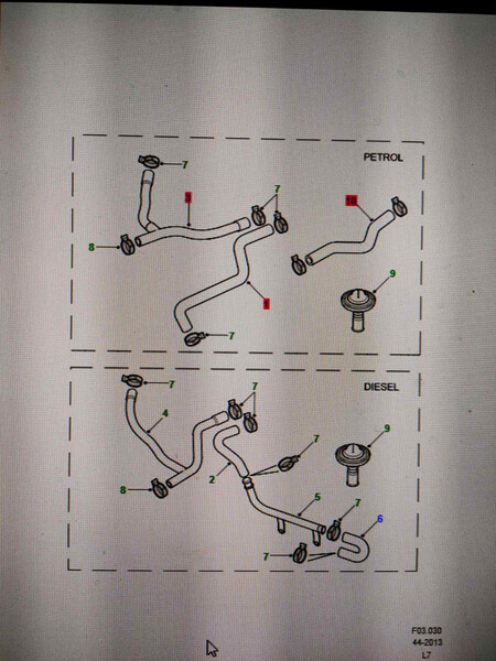 Патрубок печки Land Rover Range Rover  1997 2.5 Дизель Киев