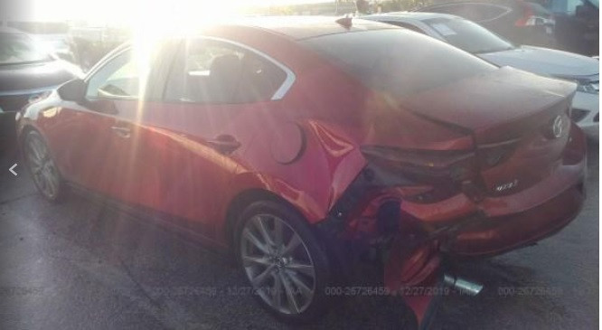 Заднее левое крыло и бампер задний Mazda 3 USA 2019 2.5 Бензин Одесса