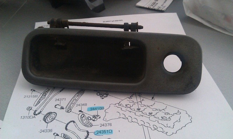 Ручка задней двери 6X0827565B GRU   Volkswagen Golf, Volkswagen Polo, Volkswagen Sharan