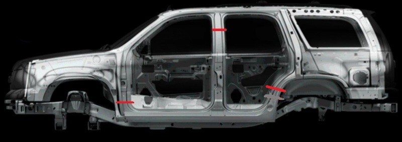 Средняя стойка с порогом SSangYong Rexton  2008 2.7 Дизель 