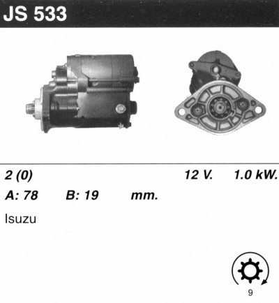 Стартер 128000-4571   Isuzu Gemini