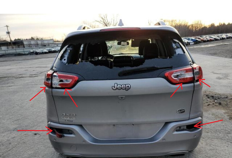 Задние фонари Jeep Cherokee 2016 г.  3.2 л бензин Дубно