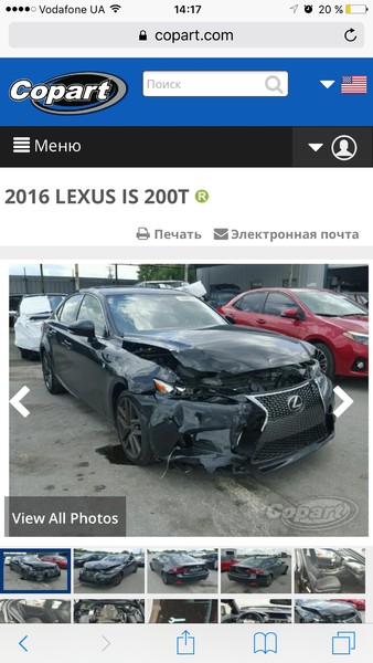 Капот Lexus IS 2016 г.  2.5 л бензин Сумы
