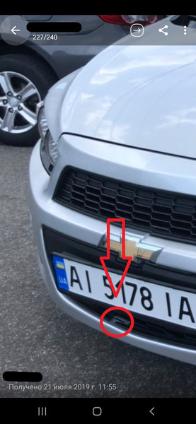 Решетка бампера Chevrolet Aveo хэтчбек 2013 г.  1.2 л бензин Киев