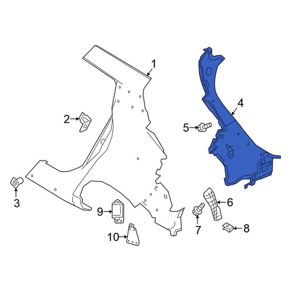 Крило внутрення часть Nissan Leaf  2019 Киев