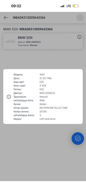 Головка блоку циліндрів (ГБЦ) у зборі BMW 5 Series E28  1986 2.0 Бензин 