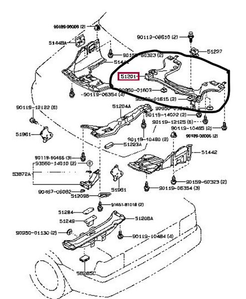 Подрамник Toyota Corolla  1991 1.3 Бензин 