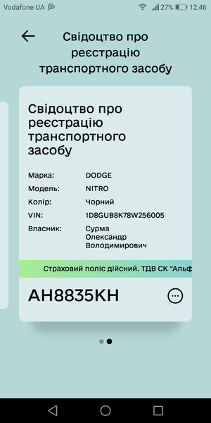 Колодки передние Dodge Nitro  2008 3.7 Бензин Днепр