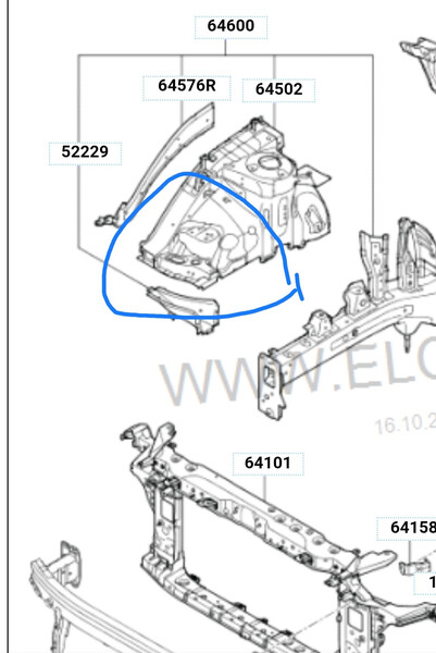 Чверть кузова передня ліва Hyundai Sonata  2019 2.0 Гибрид 