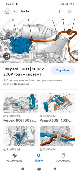 Трубка на вакумний насос Peugeot 5008  2011 универсал 1.6 Дизель Ковель