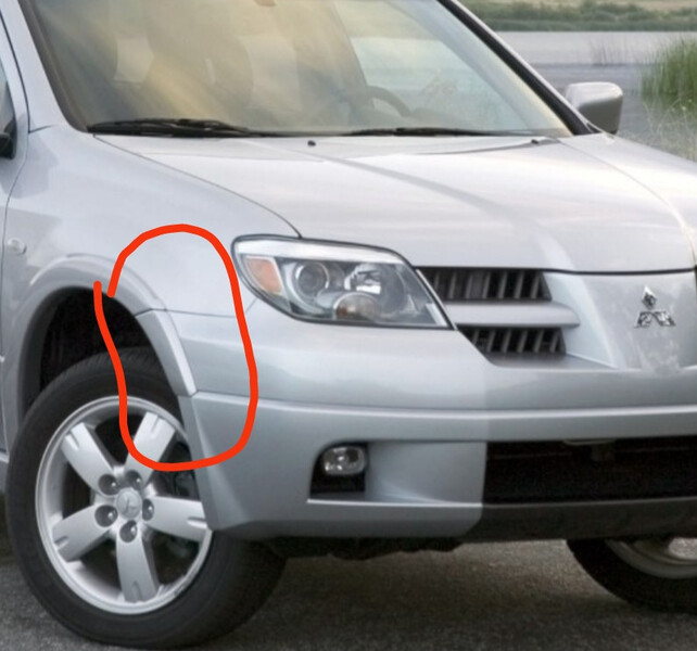 Накладка бампера Mitsubishi Outlander  2004 2.0 Бензин Прилуки