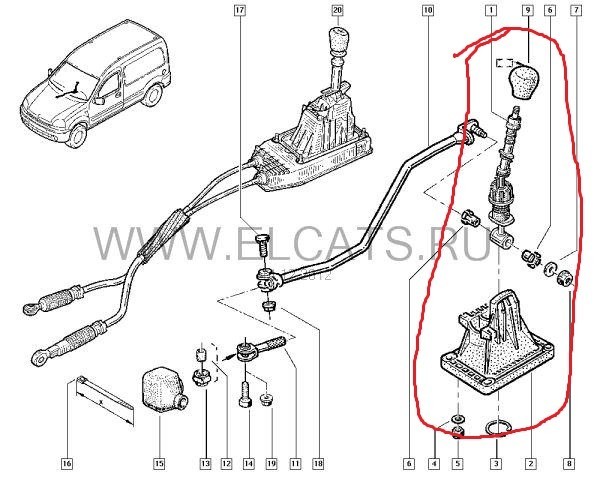 Куліса КПП Renault Kangoo 2005 р.  1.5 л дизель Харків
