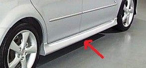 Накладка порога Mazda 6  2003 универсал 2.0 Дизель Харьков