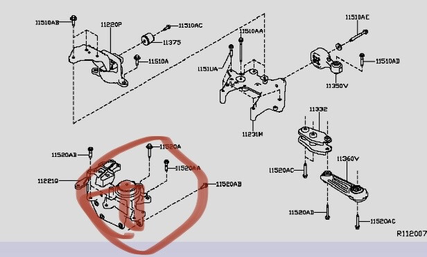 Подушка двигателя Nissan Rogue  2015 2.5 Бензин Луцк