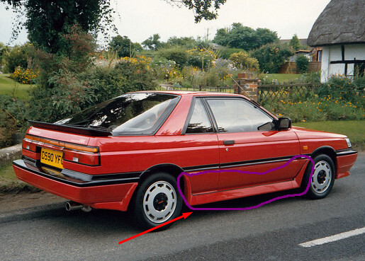 Накладка порога права Nissan Sunny B12 Coupe 1987 купе 1.6 Бензин 