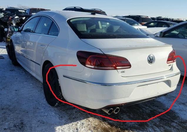 Задний бампер (комплектный) с разборки Volkswagen Passat CC  2013 2.0 Бензин Киев