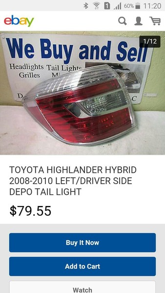 Фара задняя, левая Toyota Highlander  2009 2.2 Бензин 