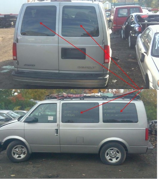 Стекла боковые и задние 6 штук Chevrolet Astro  1999 4.3 Бензин Київ