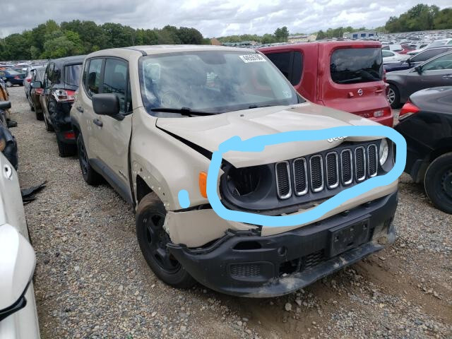 Решітка радіатора Jeep Renegade sport 2015 2.4 Бензин 