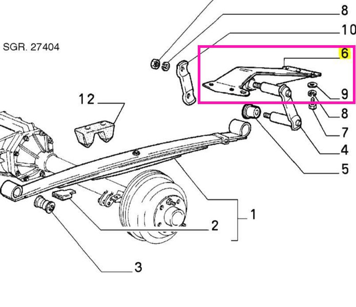 Опора задней рессоры правая Fiat Ducato  1991 2.5 Дизель Полтава