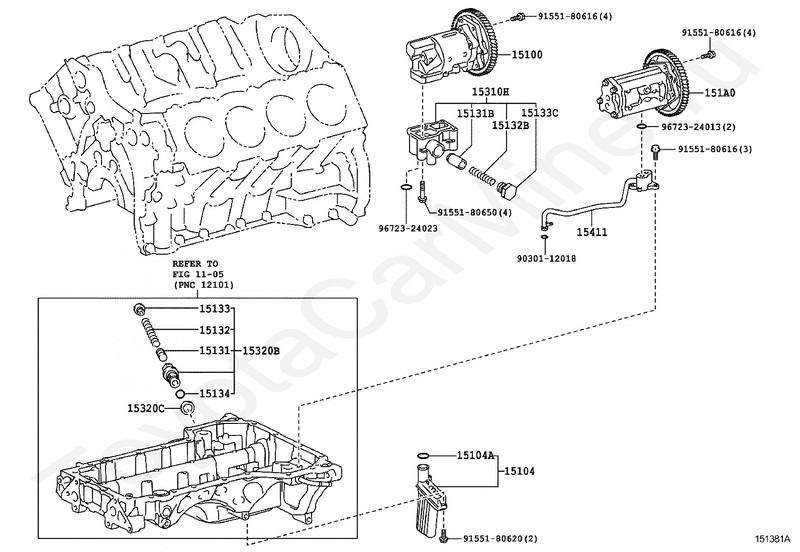 Вакуумний насос 151A0-51020   Toyota Land Cruiser