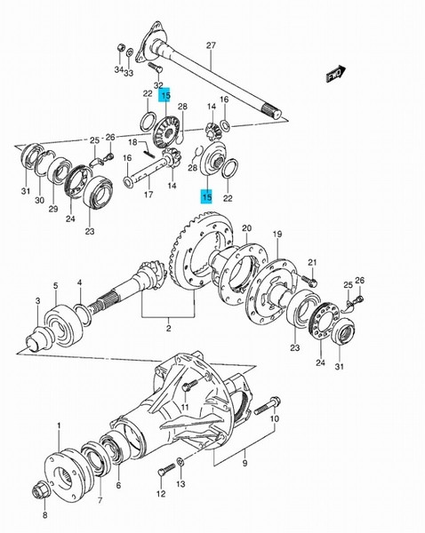 Шестерня полуосевая дифференциала Suzuki Vitara  1993 1.6 Бензин 