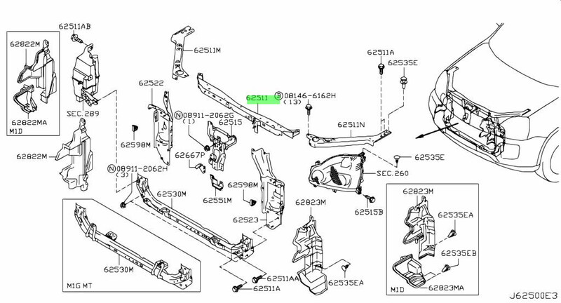 Панель передняя верхняя Nissan X-Trail T31 2012 2.0 Дизель Киев