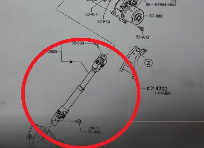 Рулевой вал Mazda 3 BM 2015 г.  2.0 л бензин Кривой Рог