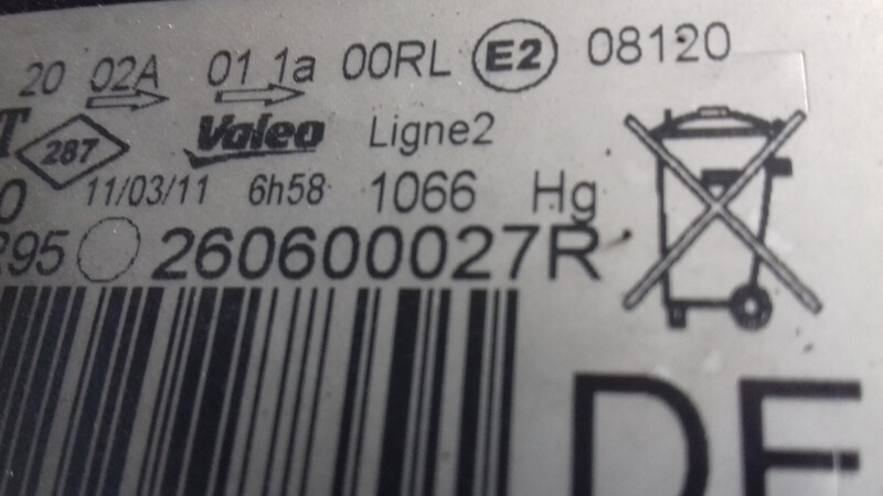 Фара левая ксенон 260600027R   Renault Grand Scenic, Renault Scenic