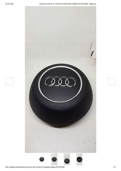 Хром в руль airbag Audi Q5 (8RB) 2.0 Бензин Тернополь