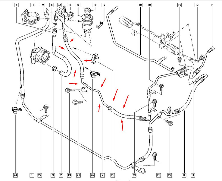 Шланг ГУР Renault Trafic 2 2011 г.  2.0 л дизель Полтава