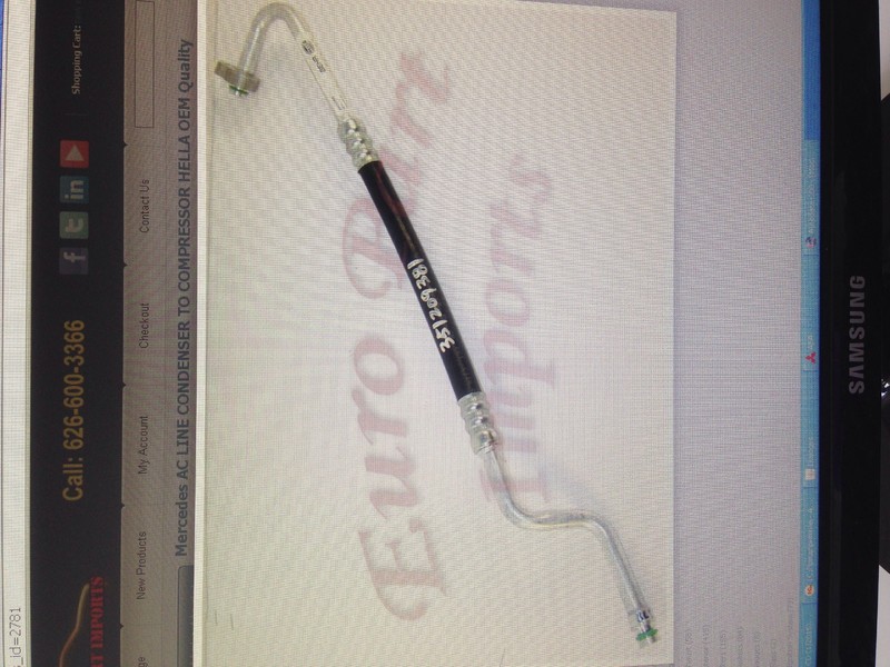 Шланг кондиционера A1648300415   Mercedes M-Class