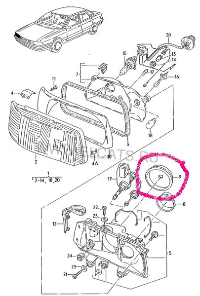 Колпачок на фару Audi 90  1989 2.2 Бензин Чернигов