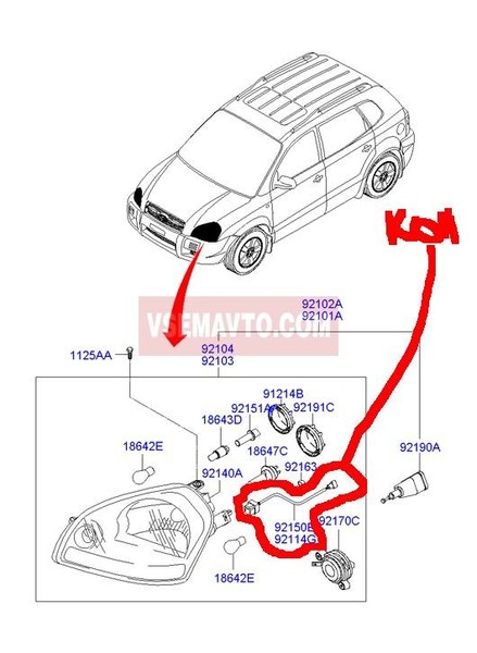 Конектор Hyundai Tucson 2008 г.  2.0 л бензин Ровно