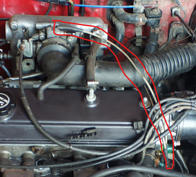 Ваккумные шланги Toyota Corolla  1991 1.3 Бензин 