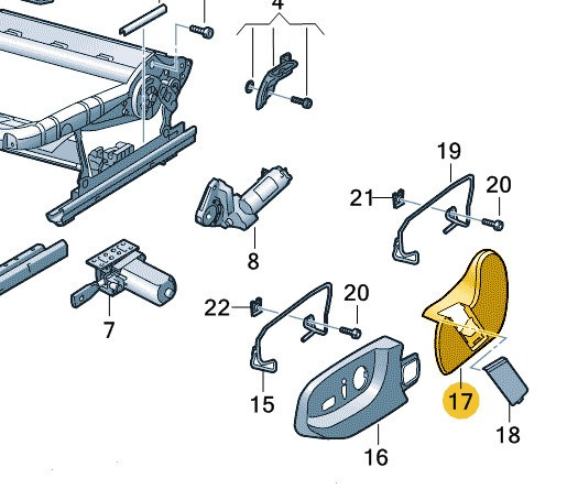 Облицовка сиденья Audi A6 (4F2) 2.0 Дизель Днепр